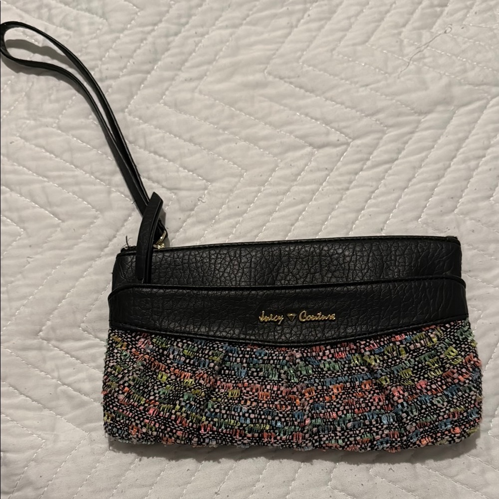 Juicy Couture Black and Multicolor Wristlet
